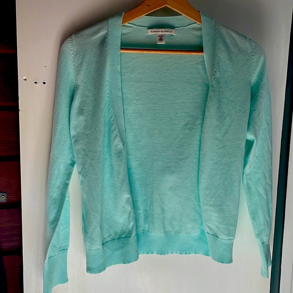 Banana Republic Cardigan XS Petite-Robin’s Egg Blue